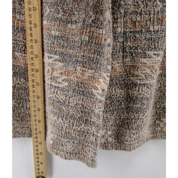 Lucky Brand Sweater Small Linen Open Wrap Cardigan Southwestern Aztec - Picture 5 of 11